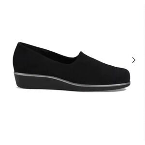 SAS Women's Bliss Black Slip-On Wedge Comfort Shoes 7.5 S Brand New w/o Tags